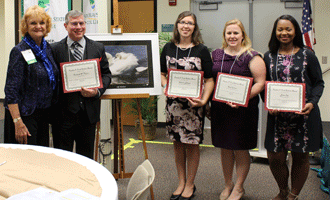 Gallery of images of Dr. Funk with award recipients